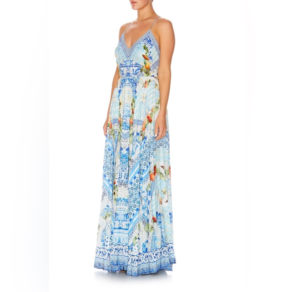 Camilla pleated slip dress open back - Picture 4 of 10